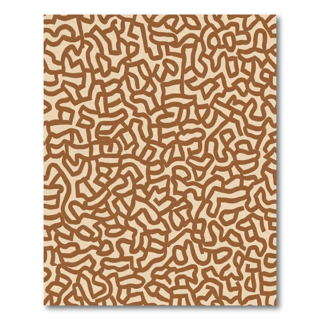 Abstract Terracotta Organic Weave Rug
