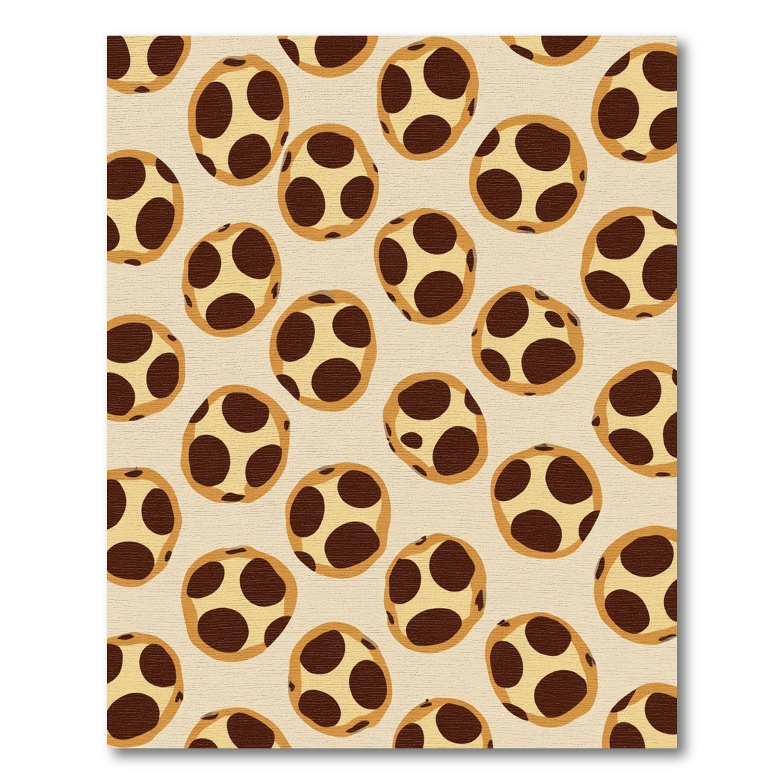 Beige Chocolate Chip Cookie Scatter Rug