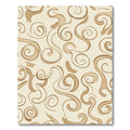 Earthy Cream Swirl Scroll Rug