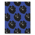 Bold Blue Abstract Floral Arrangement Rug