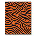 Vibrant Orange Black Zebra Stripes Rug