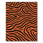 Vibrant Orange Black Zebra Stripes Rug