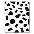Black White Irregular Shapes Collage Rug