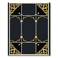 Ornate Black and Gold Arabesque Rug