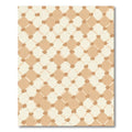 Light Brown Lattice Floral Diamonds Rug