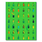 Whimsical Colorful Beetle Collection Rug
