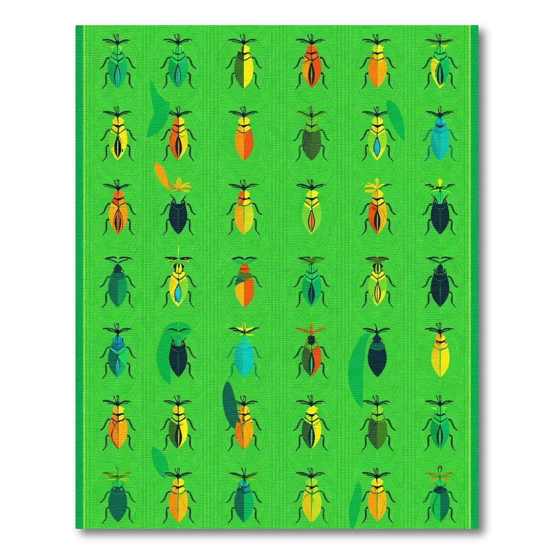Whimsical Colorful Beetle Collection Rug