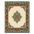 Crimson Green Floral Mandalas Rug