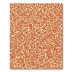 Terracotta Abstract Floral Scatter Rug