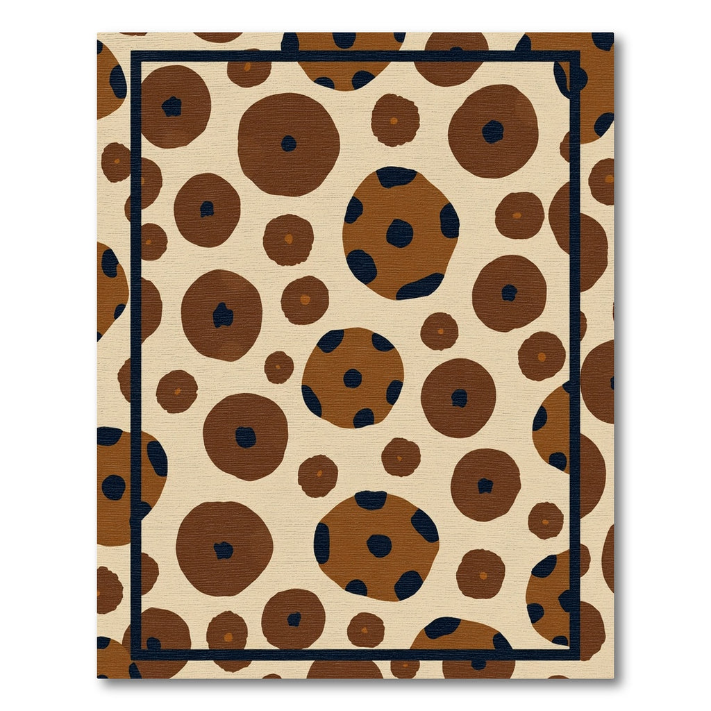 Brown Dotty Circles Composition Rug