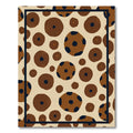 Brown Dotty Circles Composition Rug
