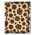 Brown Dotty Circles Composition Rug