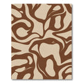 Earthy Brown Swirl Organic Flow Rug
