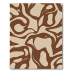 Earthy Brown Swirl Organic Flow Rug