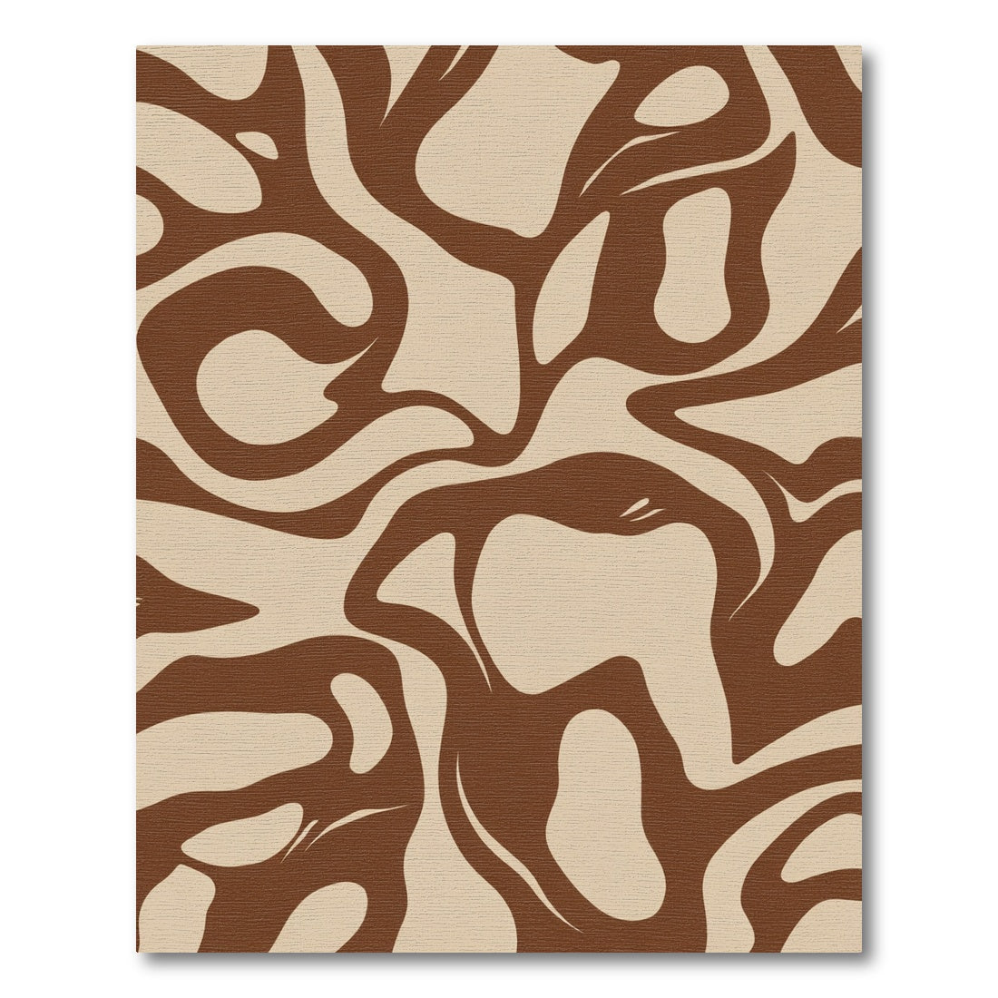 Earthy Brown Swirl Organic Flow Rug