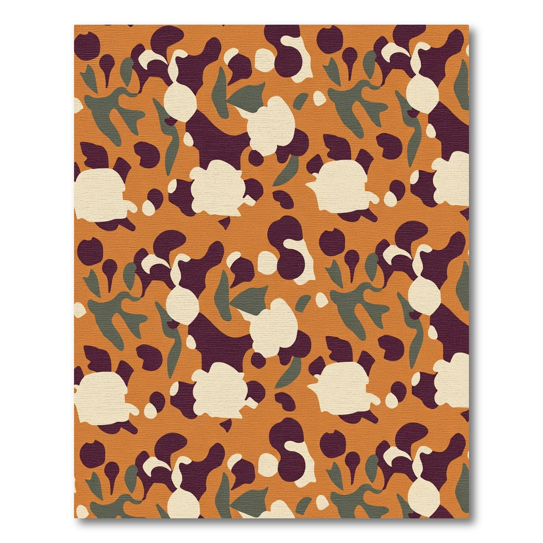 Abstract Organic Ochre Blend Rug