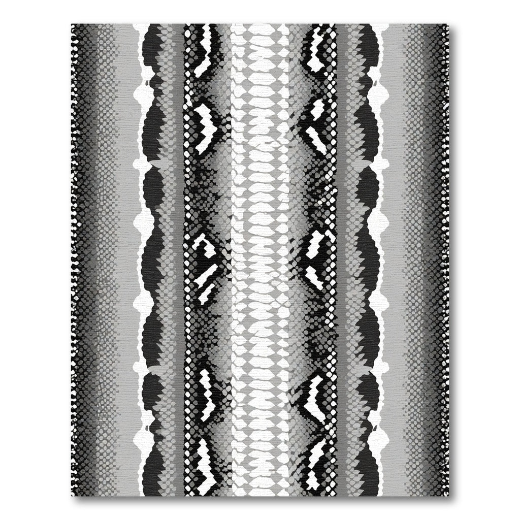 Monochromatic Python Skin Stripe Rug