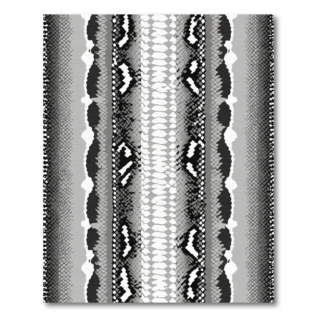 Monochromatic Python Skin Stripe Rug