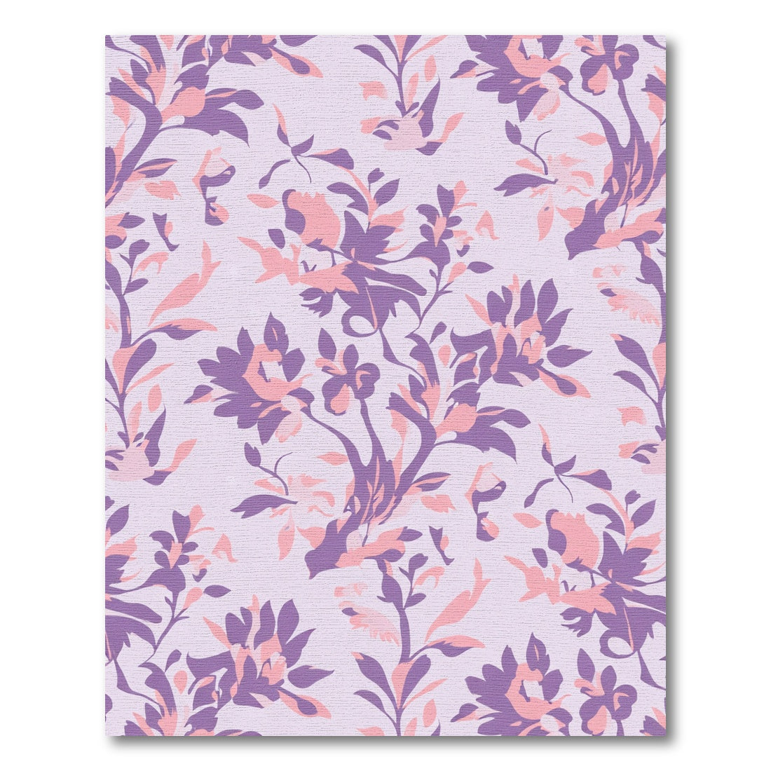 Lavender Coral Floral Arrangement Rug