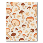 Retro Mushroom Forest Earthy Tones Rug