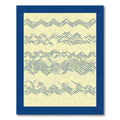 Navy Blue Broken ZigZag Stripes Rug