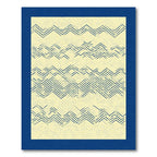 Navy Blue Broken ZigZag Stripes Rug