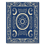 Navy Blue Ornate Mandala Medallion Rug