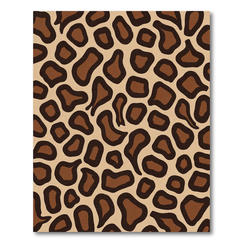 Brown Beige Animal Spots Rug