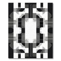 Modern Black White Geometric Collage Rug