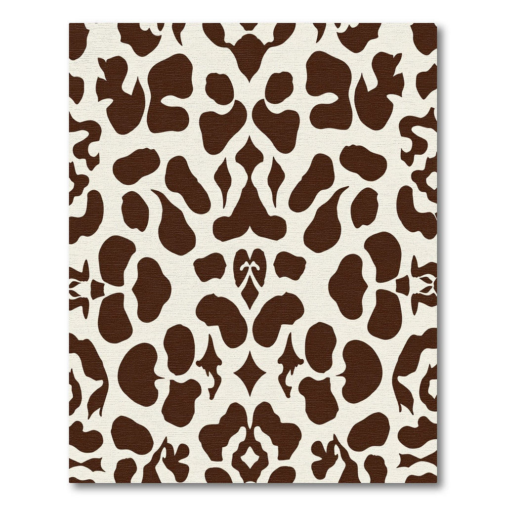 Symmetrical Brown Animal Spots Rug