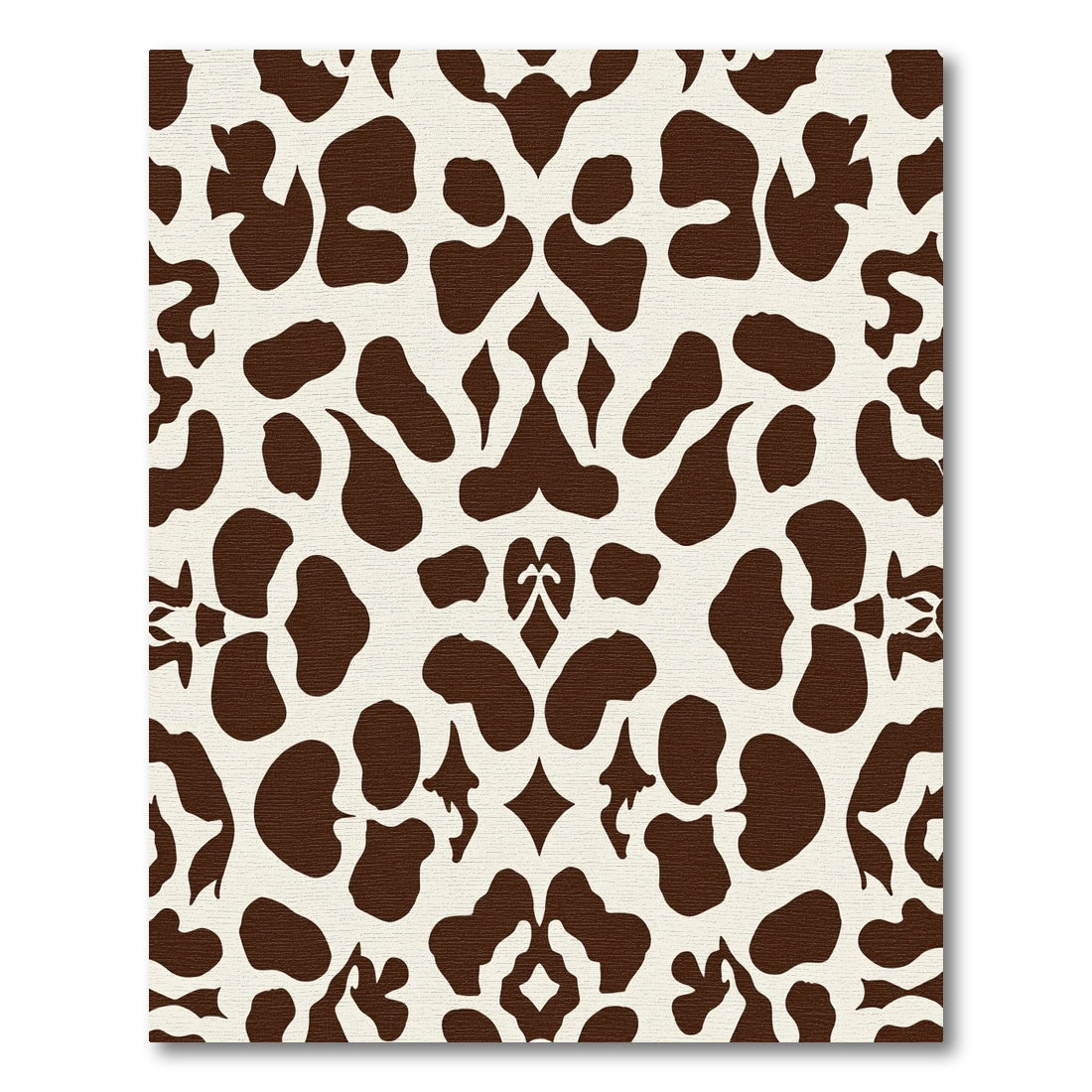 Symmetrical Brown Animal Spots Rug