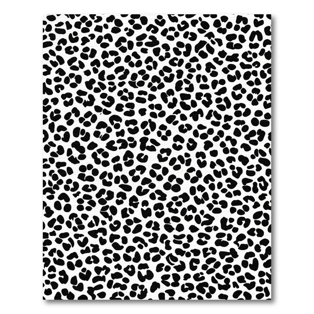 Classic Black White Leopard Spots Rug
