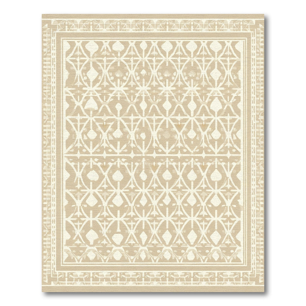 Neutral Geometric Arch Lattice Rug