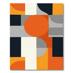 Vibrant Mid Century Modern Geometric Rug