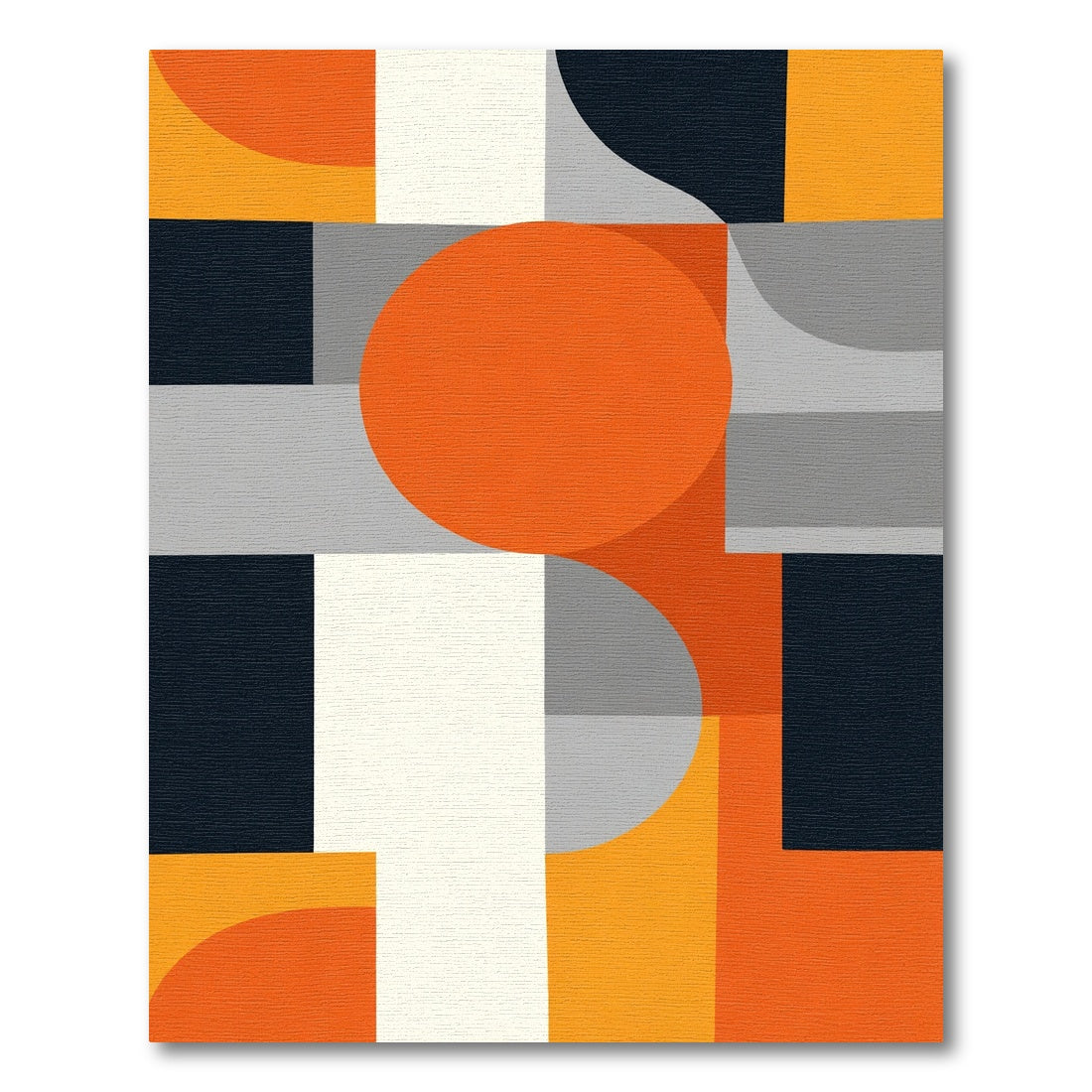 Vibrant Mid Century Modern Geometric Rug