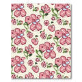 Pink Floral Garden Contemporary Rug