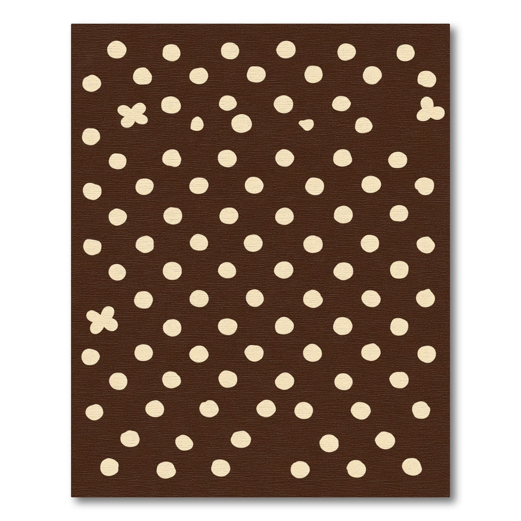 Brown Cream Polka Dot Scatter Rug
