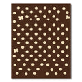 Brown Cream Polka Dot Scatter Rug