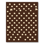 Brown Cream Polka Dot Scatter Rug