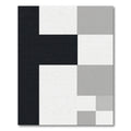 Modern Monochrome Geometric Blocks Rug