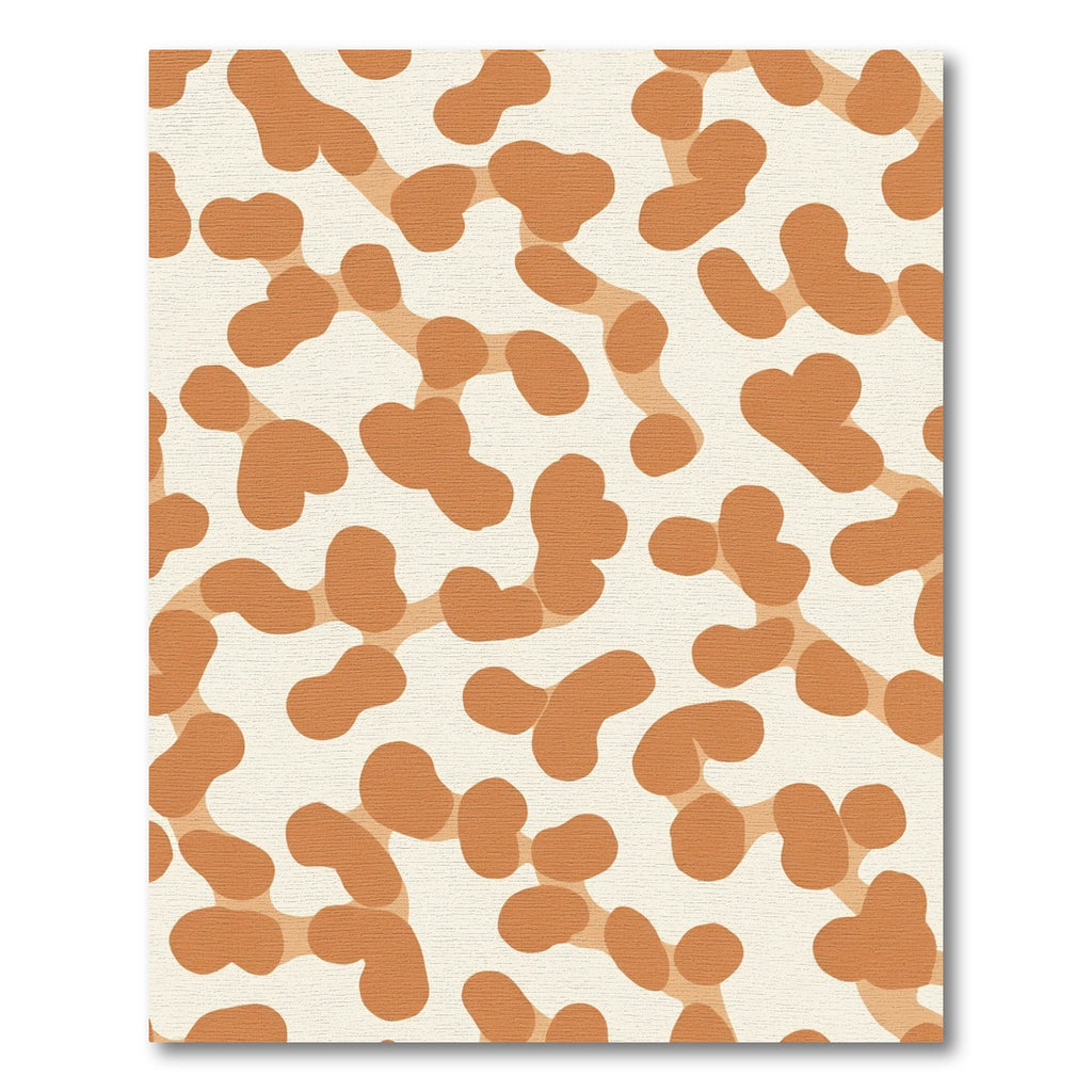 Abstract Organic Ochre Blob Rug