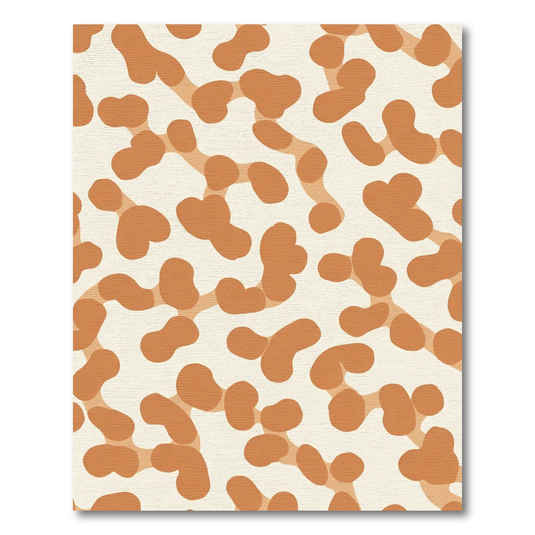 Abstract Organic Ochre Blob Rug