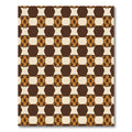 Retro Chocolate Cream Layered Squares Rug