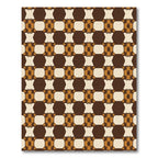 Retro Chocolate Cream Layered Squares Rug