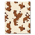 Brown Cream Spotty Animal Print Rug