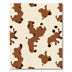 Brown Cream Spotty Animal Print Rug