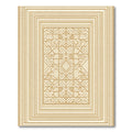 Pale Gold Geometric Nested Rectangles Rug