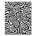 Black White Abstract Organic Flow Rug