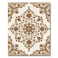 Brown Floral Medallion Arabesque Rug