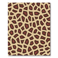 Tan Red Giraffe Spots Pattern Rug